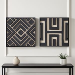 HALEHAVEN SET OF 2 BLACK ART 20 (IN) 11