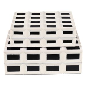 CARLINSTONE SET OF 2 WHITE BOXES 5 (IN) 4
