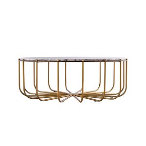 Demille Coffee Table - Satin Brass 2