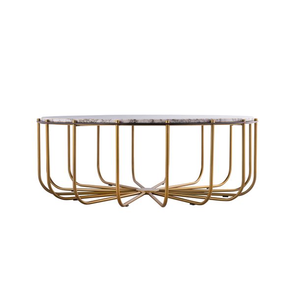 Demille Coffee Table - Satin Brass