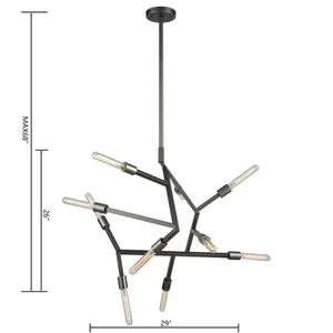 Freeform 29'' Wide 10-Light Chandelier - Dark Graphite 2