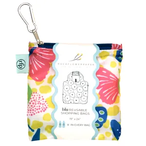 Bloom & Flutter blu Reusable Shopping Tote Bag 5