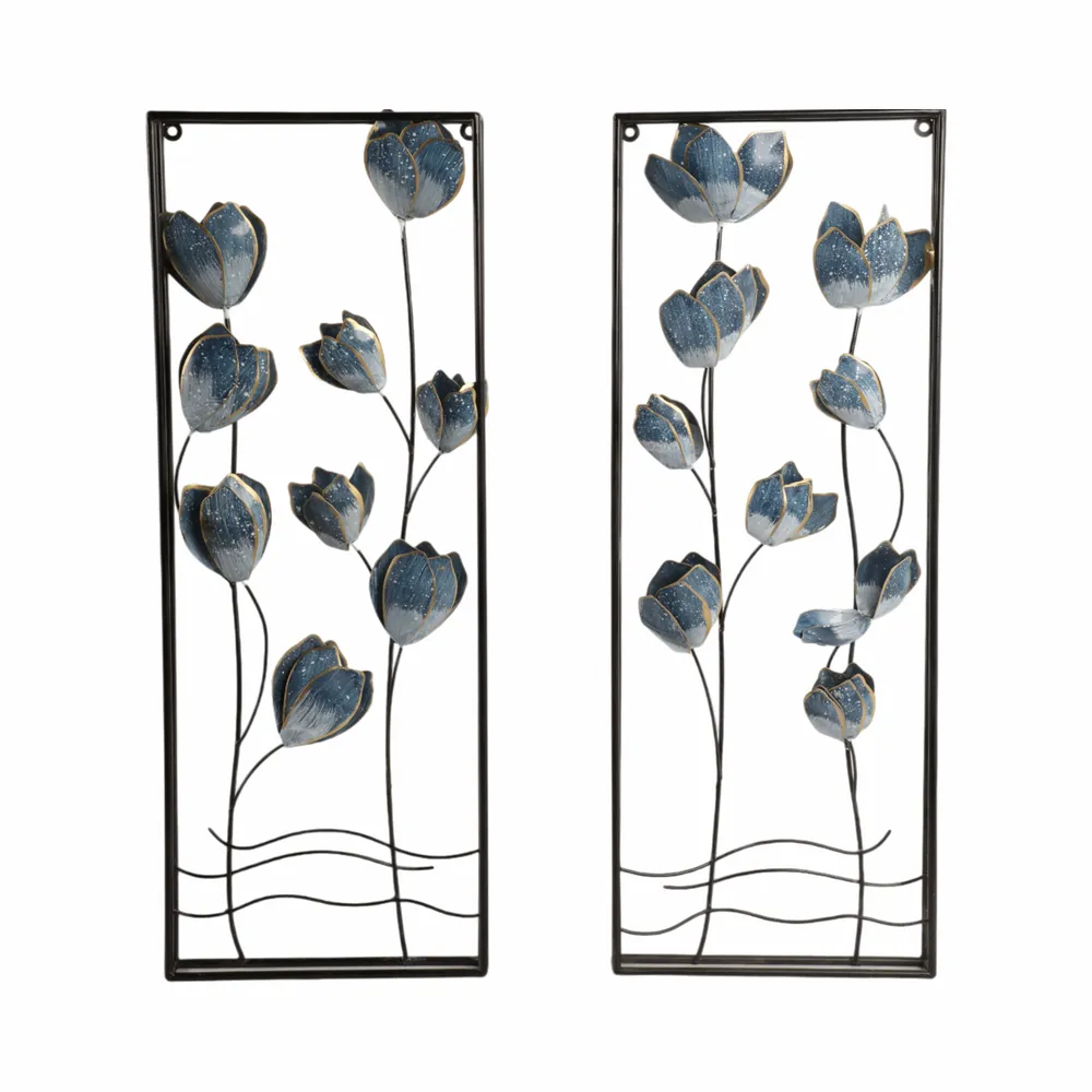 TANNERBEACH SET OF 2 BLUE METAL WALL 32 (IN)