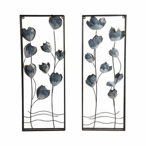 TANNERBEACH SET OF 2 BLUE METAL WALL 32 (IN) 1