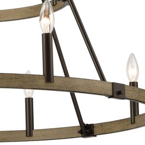 Transitions 36'' Wide 12-Light Chandelier - Oil Rubbed Bronze 3