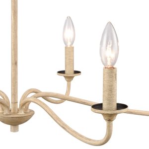 Ellisville 30'' Wide 6-Light Chandelier - Antique Cream 3