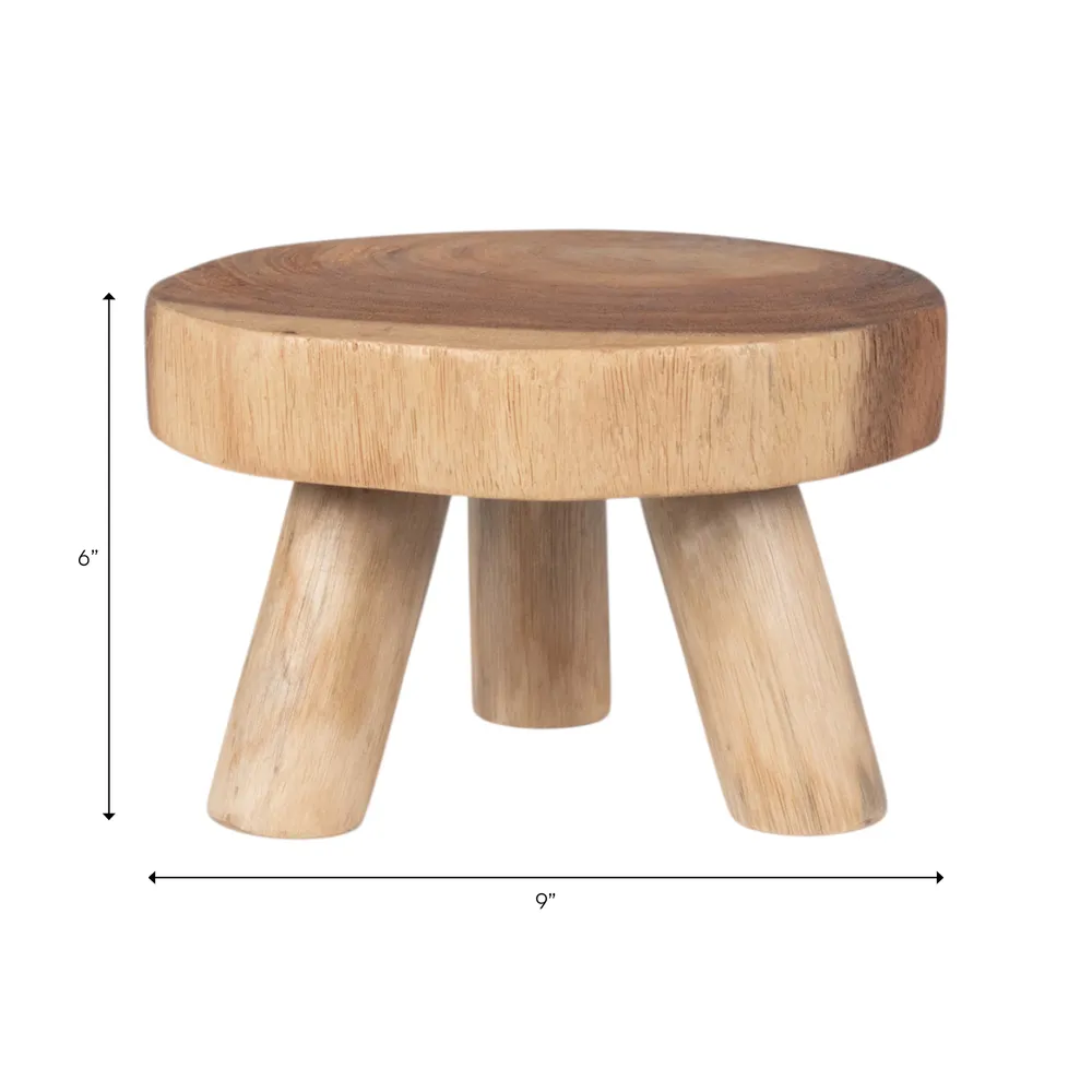 GLASERBEACH BROWN STOOL 6 (IN)