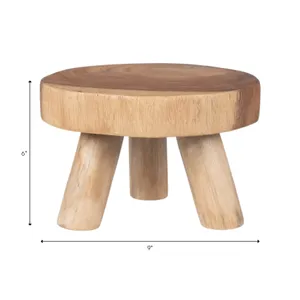 GLASERBEACH BROWN STOOL 6 (IN) 10