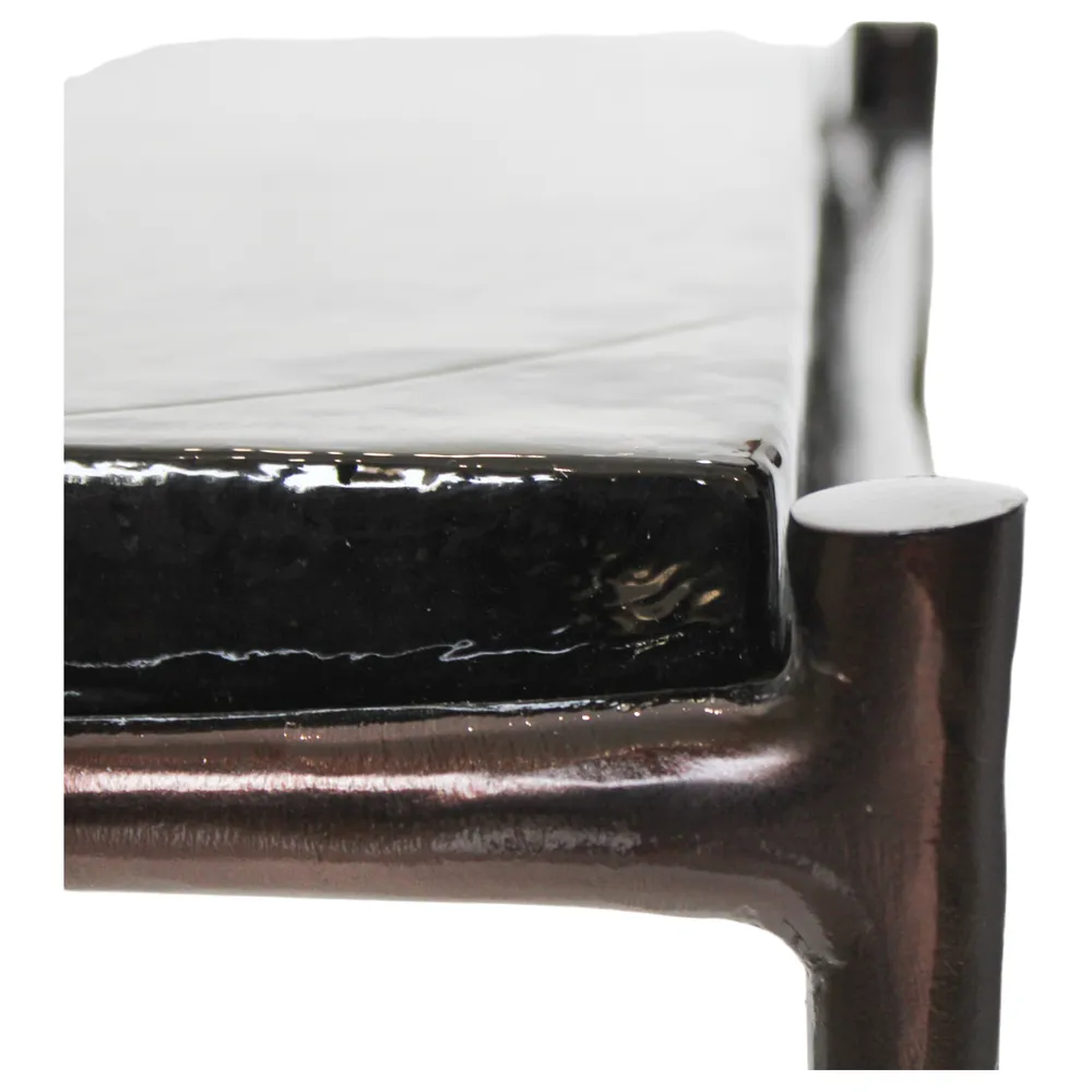 DRAKEROSE SET OF 2 BLACK TABLE 25 (IN)