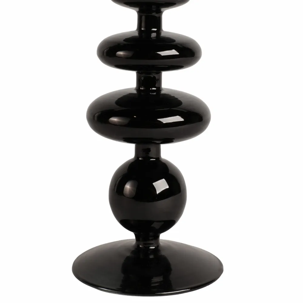 ELLENLAND BLACK CANDLE HOLDER 11 (IN)