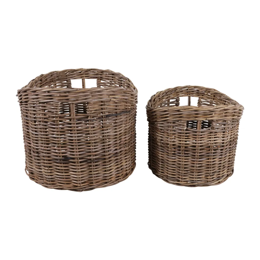 EDGESHAW SET OF 2 BROWN STORAGE 17 (IN)