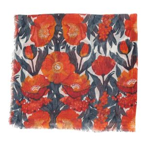 Icelandic Poppies Red Featherweight Scarf 4