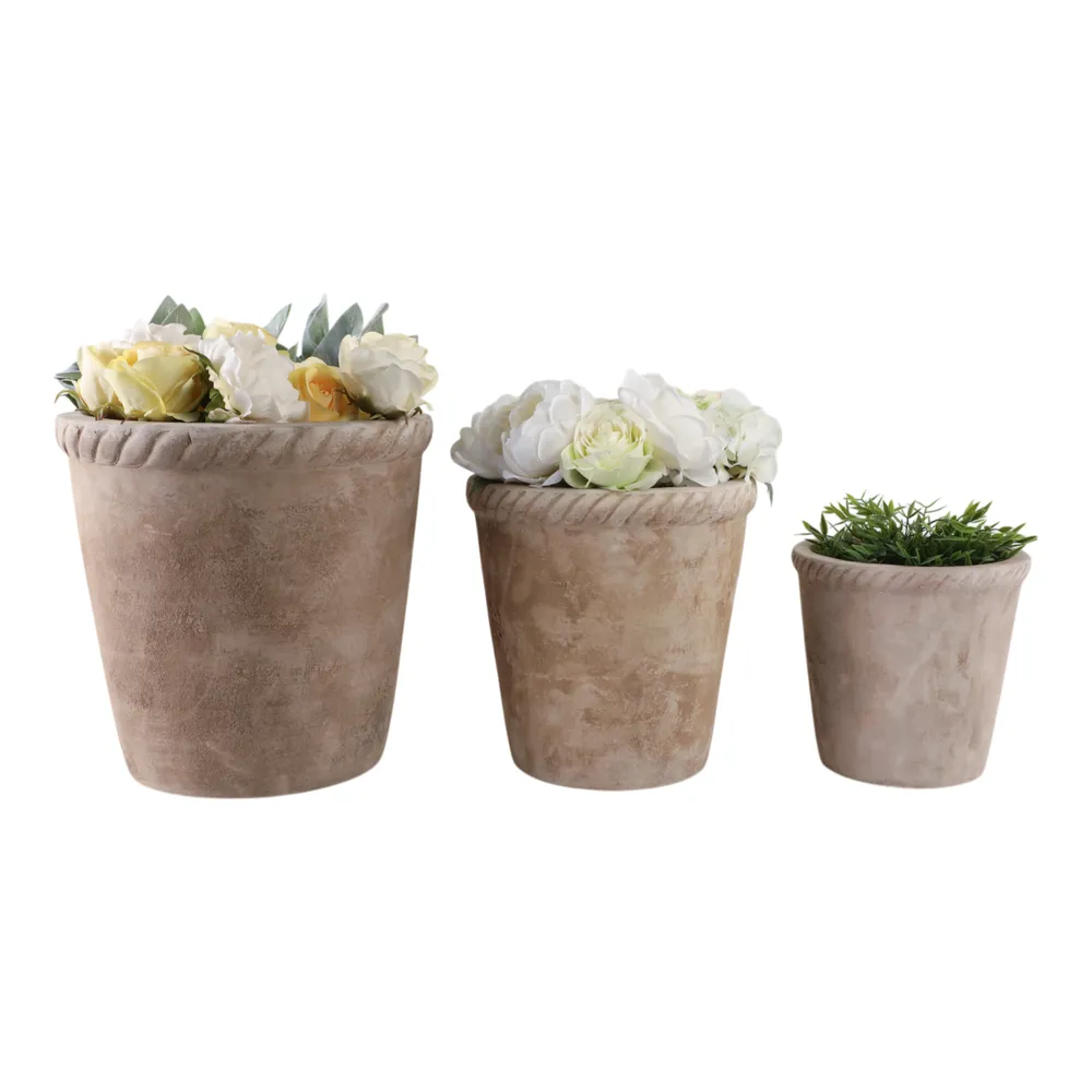 COOPERSHAW SET OF 3 WHITE PLANTER 15 (IN)