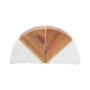 HAMPTONWICK SET OF 2 WHITE BOOKENDS 5 (IN) 1