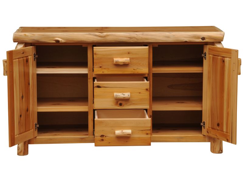 Cedar Log Sideboard - Weathered 5