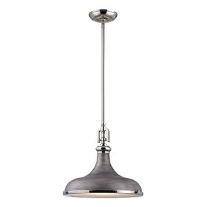 Rutherford 15'' Wide 1-Light Pendant - Weathered Zinc 1