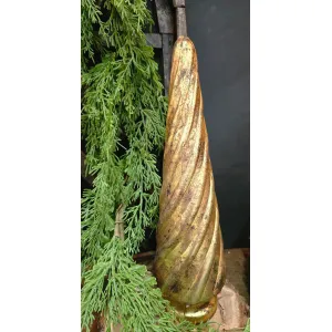 Large Antique Gold Glass Tree 15.5x4.5x4.5in 1