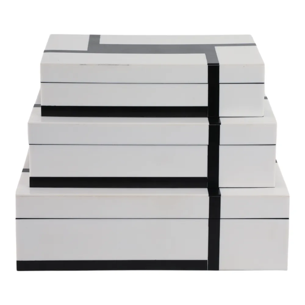 WALT SET OF 3 WHITE BOXES 4 (IN)