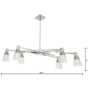 Carnival 49.5'' Wide 6-Light Chandelier - Polished Nickel 2