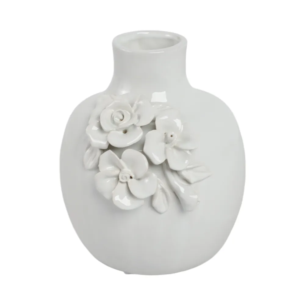 RYLANBEACH WHITE VASE 7 (IN)