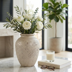 DUNCANRUN WHITE VASE 12 (IN) 11