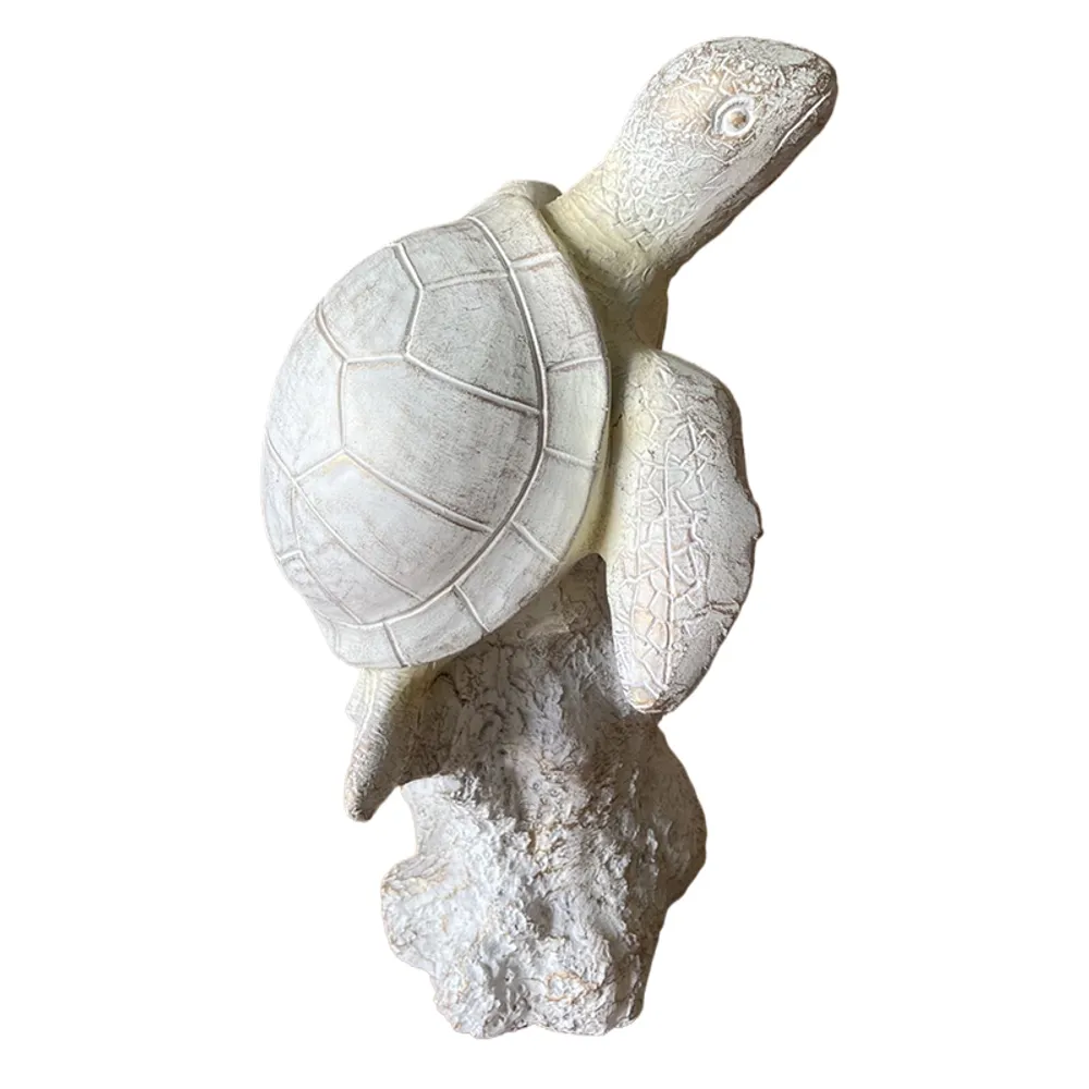 18" WHITE TURTLE ON CORAL