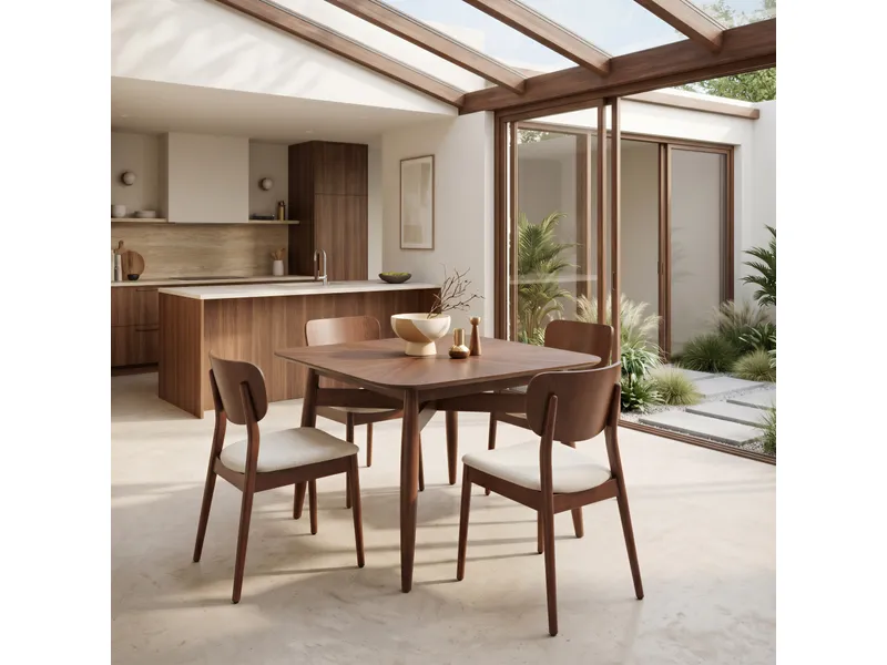 Silea Square Dining Table Espresso 8