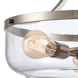 Calistoga 17'' Wide 3-Light Pendant - Brushed Nickel 2