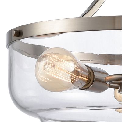Calistoga 17'' Wide 3-Light Pendant - Brushed Nickel