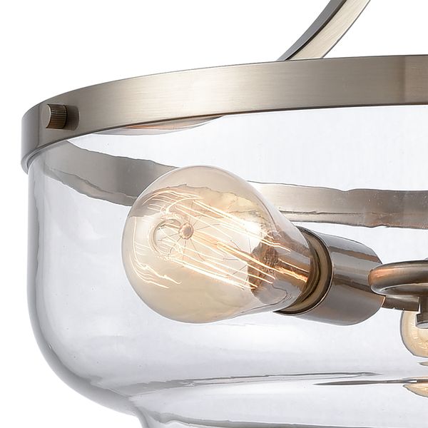 Calistoga 17'' Wide 3-Light Pendant - Brushed Nickel
