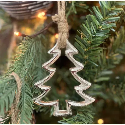 Hollow Nickel Tree Ornament 4x3in