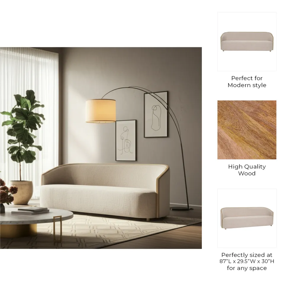 NORMAPORT IVORY SOFA 30 (IN)