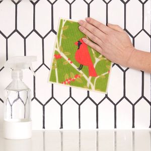 Red Cardinals blu Eco Sponge Cloths (Set of 2) 4