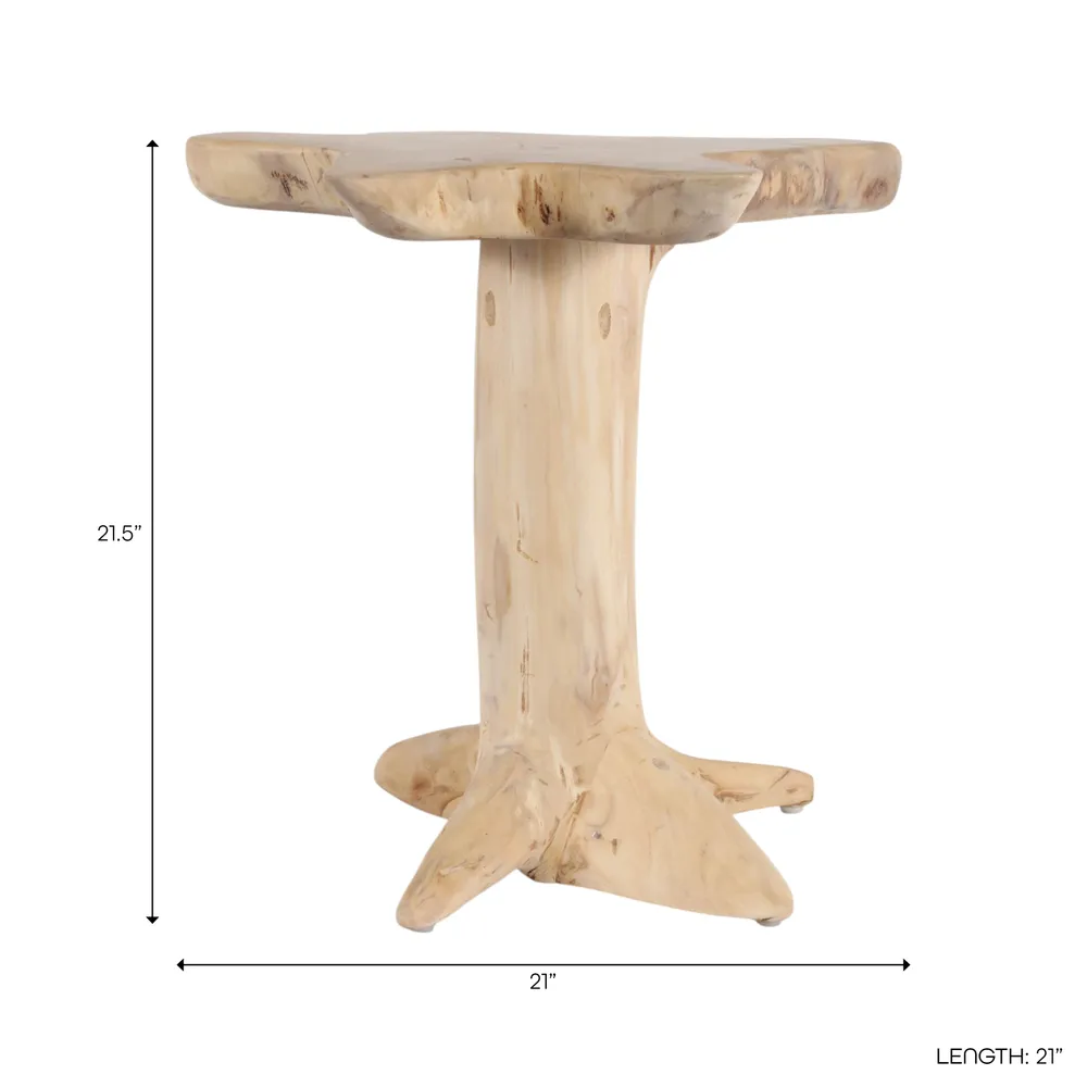 PEYTONWAY BROWN TABLE 21 (IN)