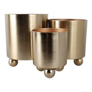 CLAYLAND SET OF 3 GOLD PLANTER 13 (IN) 7