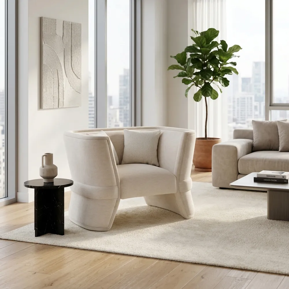 KIRALAKE IVORY CHAIR 31 (IN)