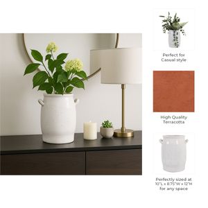 ZANE WHITE VASE 12 (IN) 11
