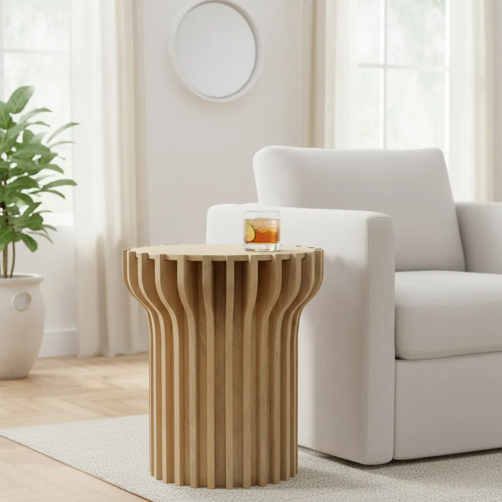 INGRIDBEACH WHITE TABLE 25 (IN)