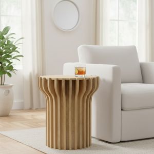 INGRIDBEACH WHITE TABLE 25 (IN) 2