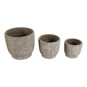 LEONABURN SET OF 3 GRAY PLANTER 9 (IN) 5