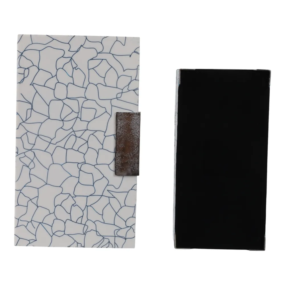 DEWEYFIELD SET OF 2 BLUE BOXES 5 (IN)