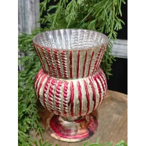 Candy Striped Planter 4x4x5.5in 1