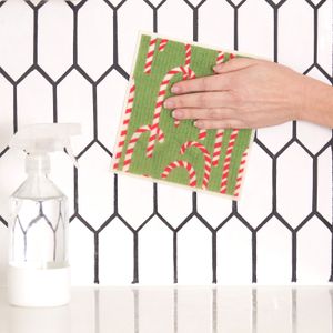 Candy Canes blu Eco Sponge Cloths (Set of 2) 4