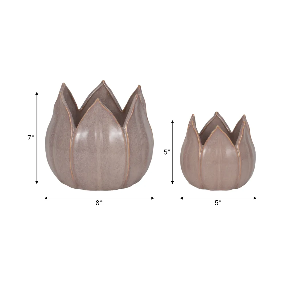 GENTRYWIND SET OF 2 PURPLE PLANTER 7 (IN)
