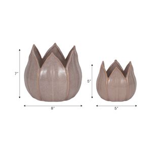 GENTRYWIND SET OF 2 PURPLE PLANTER 7 (IN) 9