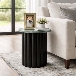 DOUGALWORTH BLACK TABLE 20 (IN) 11