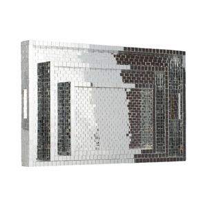 EVERTONCROSS SET OF 3 SILVER TRAY 2 (IN) 6