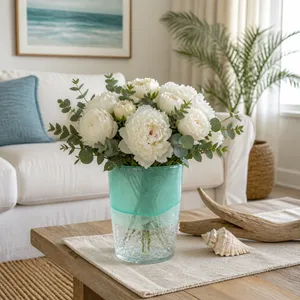 LUTHERLEY BLUE GLASS VASE 9 (IN) 11