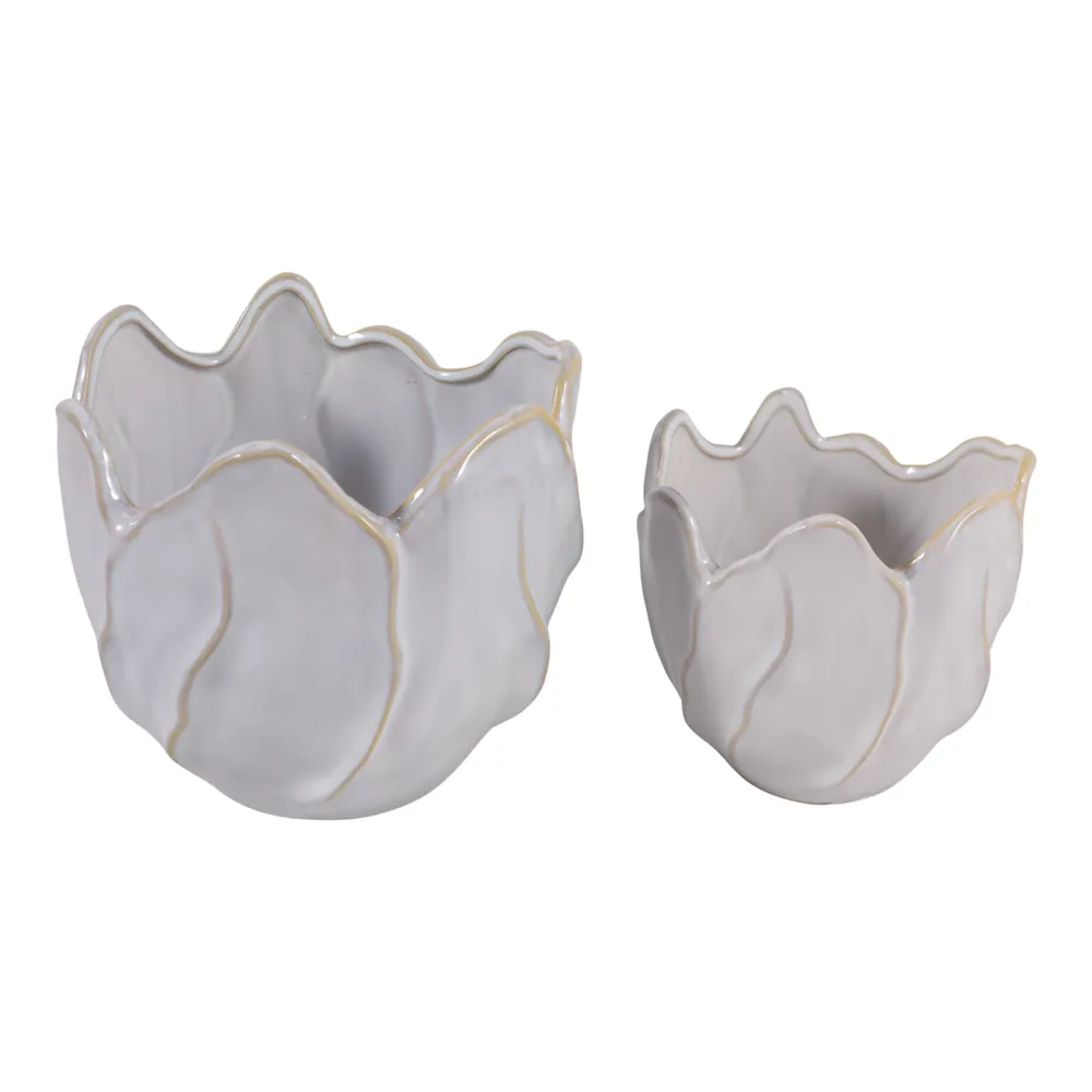 DRYDENRUN SET OF 2 IVORY PLANTER 7 (IN)