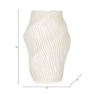 DORSEYSTONE CREAM VASE 14 (IN) 7